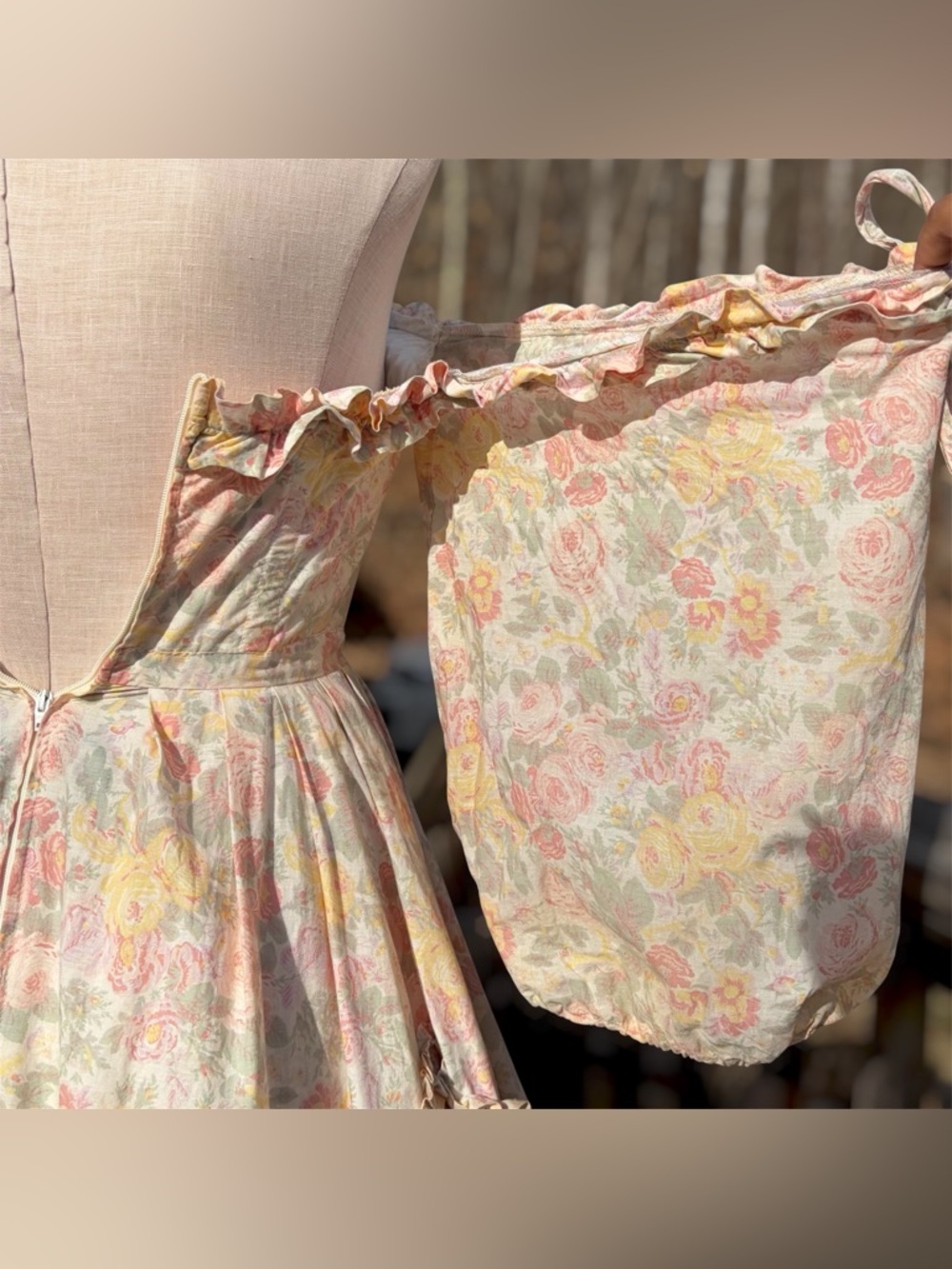 *RARE* Laura Ashley Vintage 80s Floral Meadow Decadence Bo Peep Ball Gown Sz 10 - Picture 13 of 16
